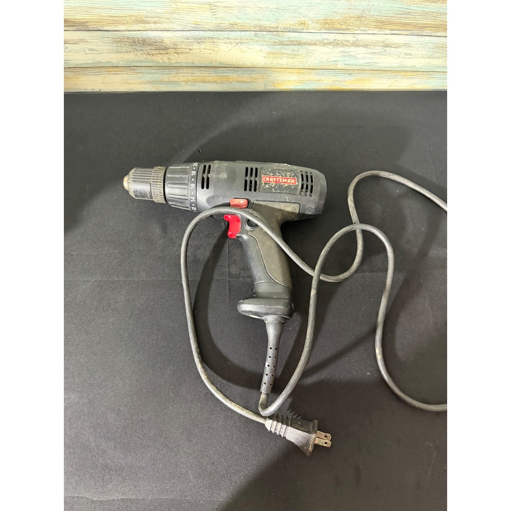Craftsman 3/8 in Drill Driver Black Good Corded Electric 315.101300 4.5A 120V